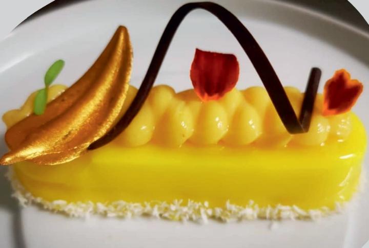 Mousse gelificado de mandarina y lima